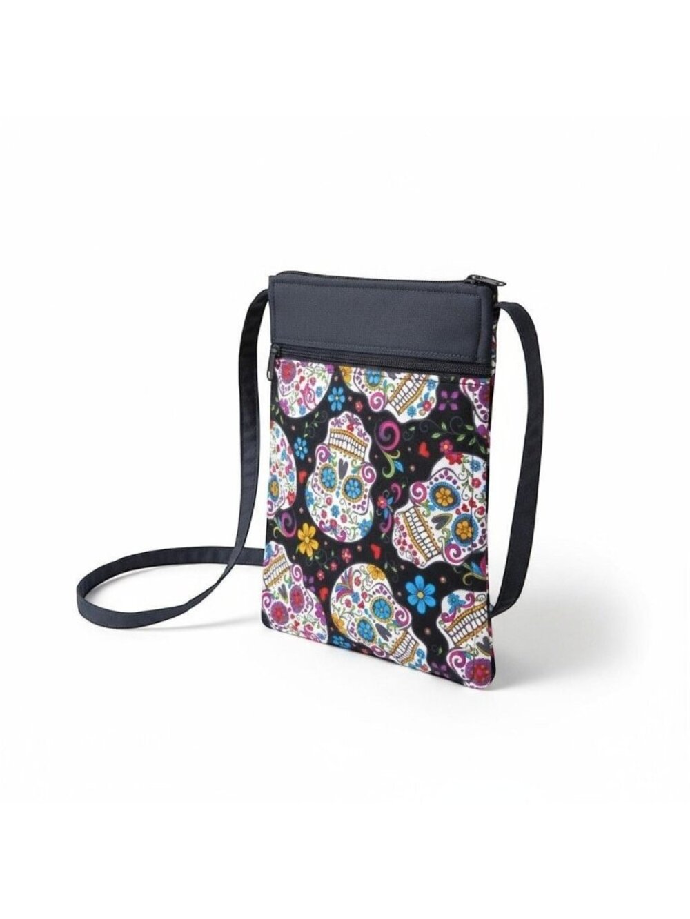 Sugar Skull Crossbody Handcrafted 9.5" x 6.5" New